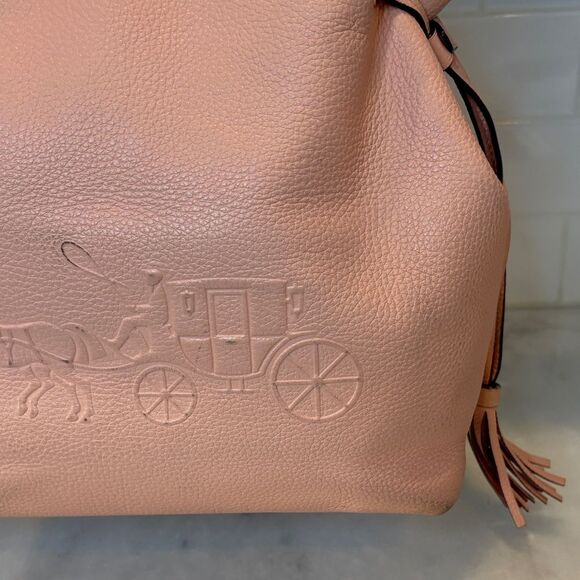 Coach Bag Purse Handbag Leather Andy Pebbled Embossed Drawstring Tote Shoulder - Picture 5 of 16